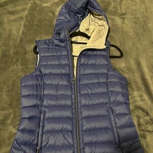 Michael Kors Packable Down Puffer Vest Blue Size Large Womens